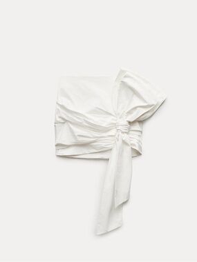Zara knotted Mini Skirt with Dramatic bow